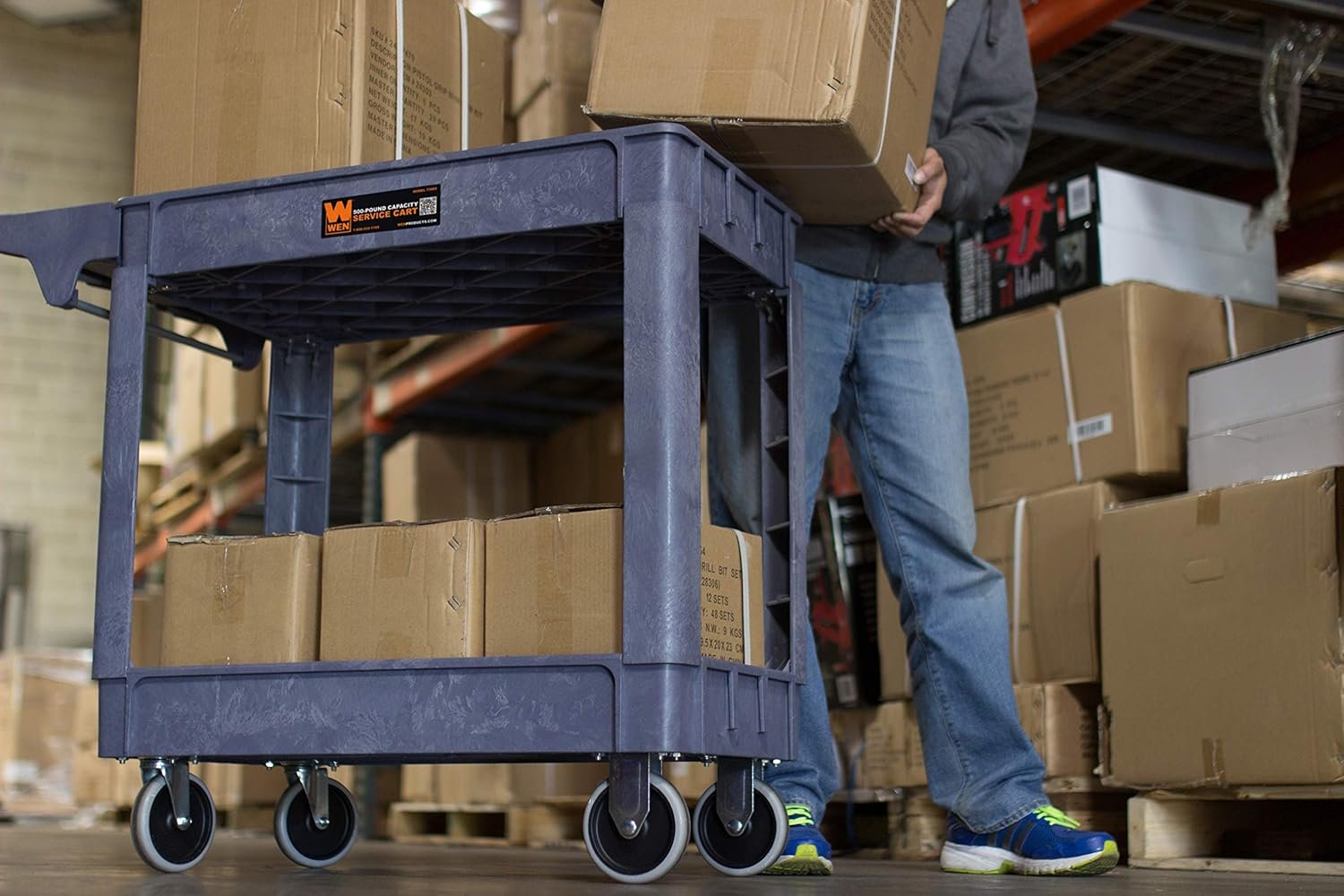 WEN 73002 500-Pound Capacity 17-Inch Service Utility Cart
