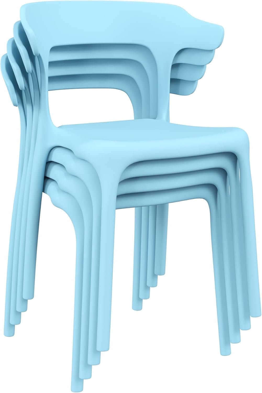 VECELO Plastic Chairs Stackable Restaurant