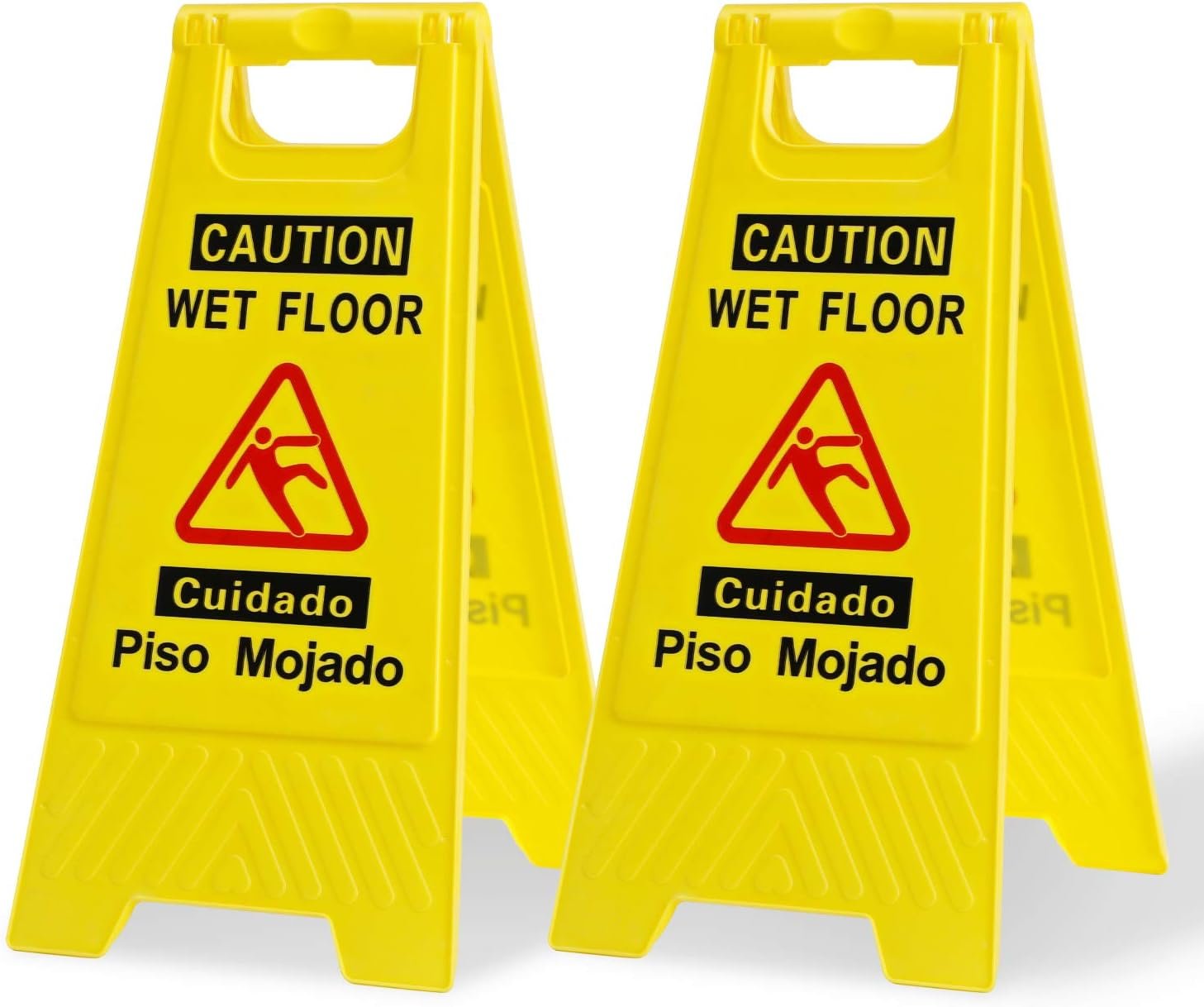 Caution Bilingual Commercial Collapsible Wet Floor Sign