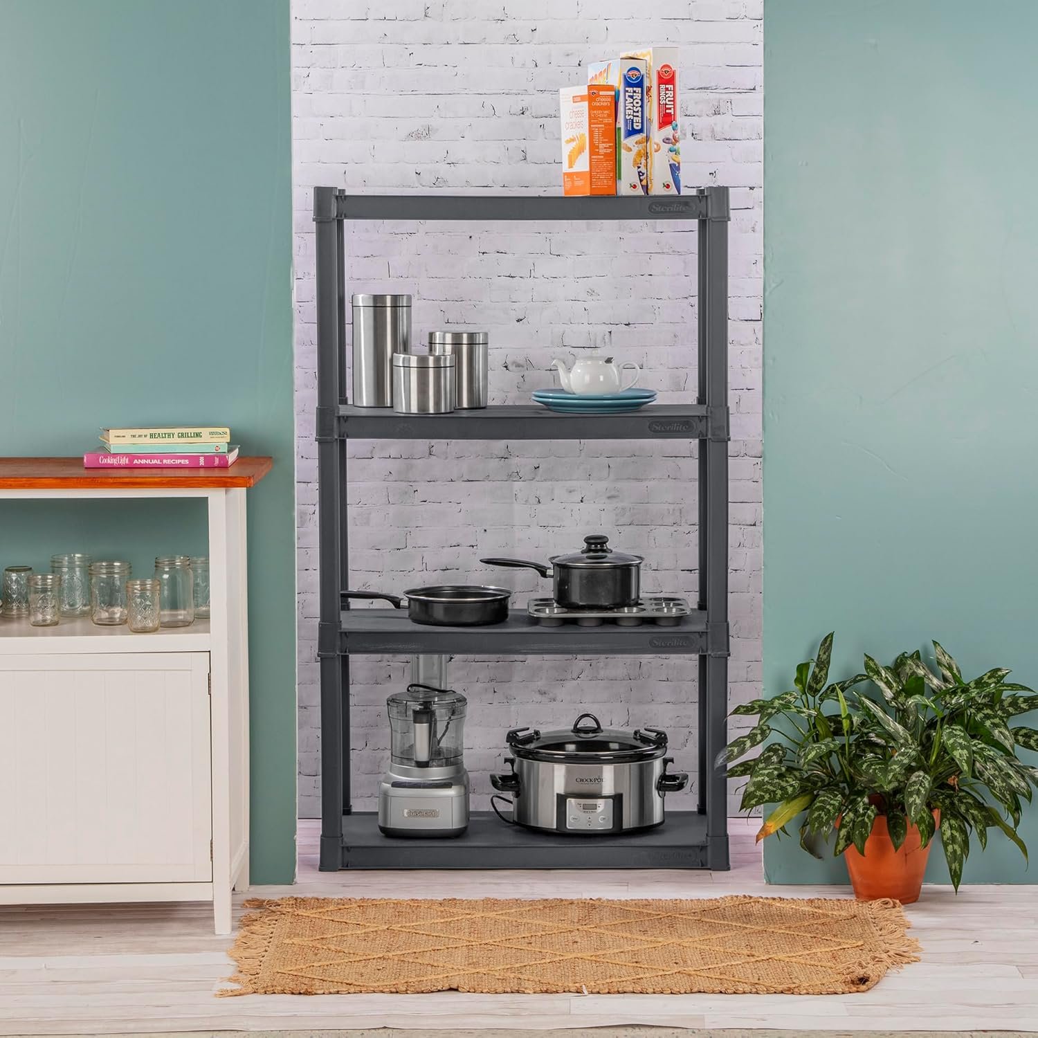 Sterilite Heavy-Duty 5-Shelf Shelving Storage Utility Rack