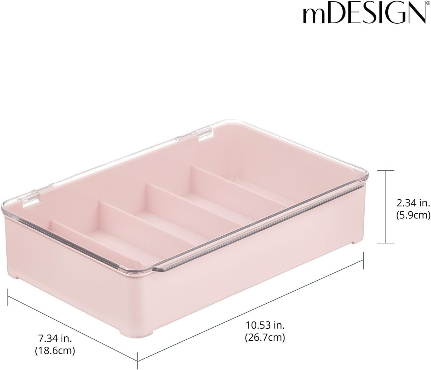 mDesign pink Med+ divided drawer organizer