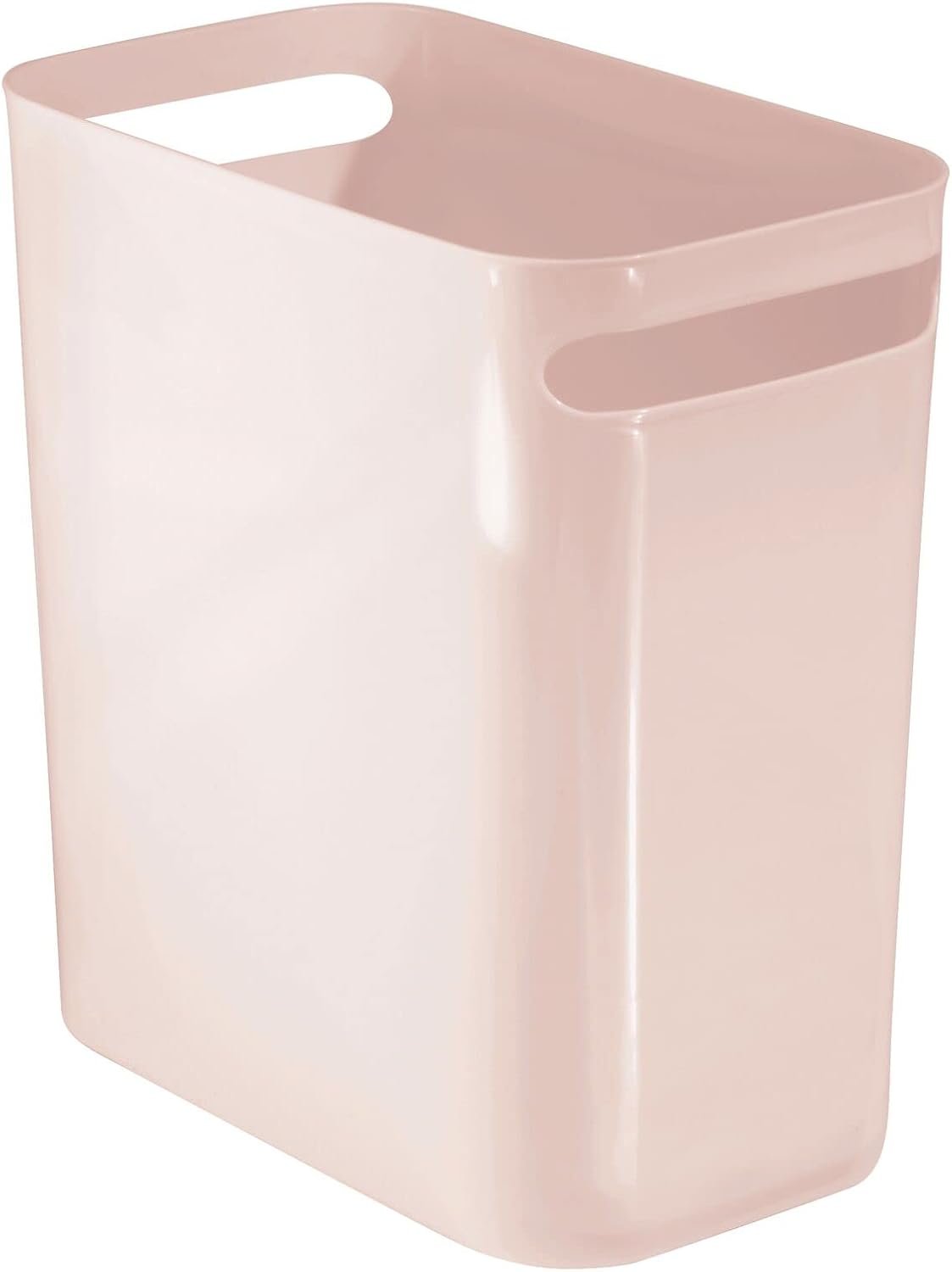 mDesign tall slim pink wastebasket